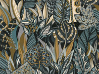 Casamance Aventura 75510508 - Blauw / Groen Behang