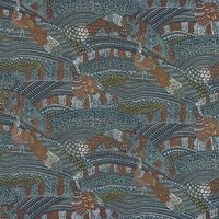 Casamance Blossom 74330395 - Blauw Behang