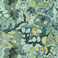 Casamance Ete Indien 75090712 - Groen Behang