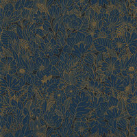 Casamance Ete Indien 75111630 - Blauw Behang
