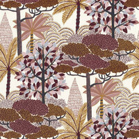 Casamance Nuit D&#039;Orient 75380202 - Wit / Roze Behang