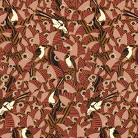 Casamance Printemps Viennois 74782672 - Roze / Oranje Behang