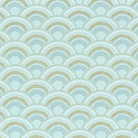 Casamance Printemps Viennois 74821340 - Groen / Wit Behang