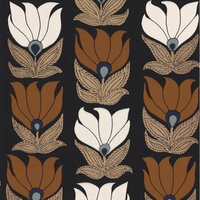 Casamance Square Jasmin 75691018 - Blauw / Geel Behang
