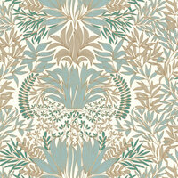 Casamance Square Jasmin 75733262 - Wit / Groen Behang