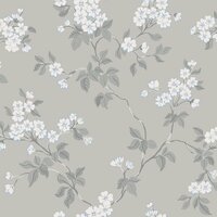 Dutch Wall Decor Blommor &amp; Blad 679-01 Grijs Behang