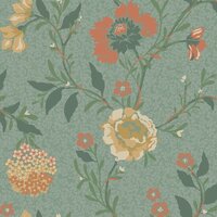 Dutch Wall Decor Blommor &amp; Blad 683-02 Blauw Behang