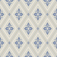 Dutch Wall Decor Swedish Heritage 692-02 Blauw Behang