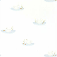 Casadeco Rose &amp; Nino RONI85496345 - Wit / Blauw Behang