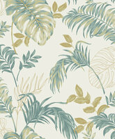 Dutch Wallcoverings Attitude A64302 Wit - Groen Behang