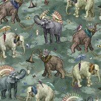 Santorus I Elephant&#039;s March - Viridian WP030322 Behang