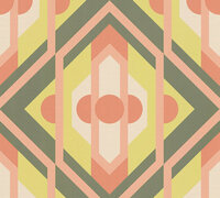 AS Creation Retro Chic - 39531-3 / 395313 Groen - Oranje Behang