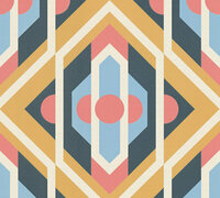 AS Creation Retro Chic - 39531-4 / 395314 Blauw - Geel Behang
