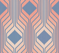 AS Creation Retro Chic - 39532-2 / 395322 Blauw - Rood Behang
