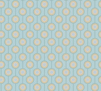 AS Creation Retro Chic - 39537-4 / 395374 Turquoise - Blauw Behang