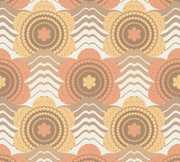 AS Creation Retro Chic - 39539-3 / 395393 Bruin - Oranje Behang