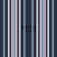 Esta Home Strepen 136419 Rood Blauw Behang