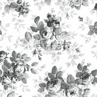Esta Home Bloemen 138112 Zwart Wit Behang
