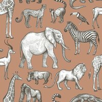 Esta Home Jungle 139512 Terracotta Behang