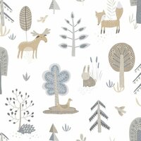 Noordwand Happy 14803 Wit Blauw Beige Behang