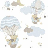 Noordwand Happy 14816 Wit Blauw Bruin Behang