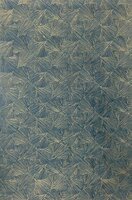 Casamance Nature Précieuse - Textures 76522752 - Blauw / Metallic Goud Behang
