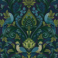 Dutch Wallcoverings Arcadia A67802 Blauw / Groen Behang