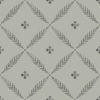 Dutch First Class Midbec Blomstermala 51022 - Grijs / Zwart Behang