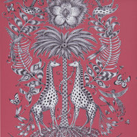 Clarke &amp; Clarke Animalia W0102/04 - Roze Behang