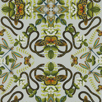 Clarke &amp; Clarke Botanical Wonders W0129/04 - Blauw Behang