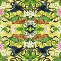 Clarke &amp; Clarke Botanical Wonders W0136/01 - Geel Behang