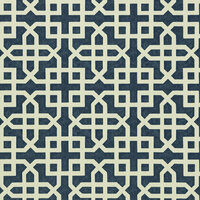 Clarke &amp; Clarke Colony W0084/03 - Blauw Behang