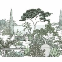 Casadeco Wonderwalls 2 200017607 - Groen Behang