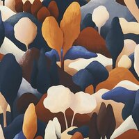 Casamance Exploration 71330315 - Blauw Behang
