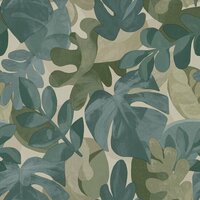 HookedOnWalls BLOMKVIST HANNA 29122 Blauw / Groen Behang