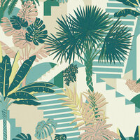 Breegan Jane x Clarke and Clarke - Blauw W0186/02 Behang