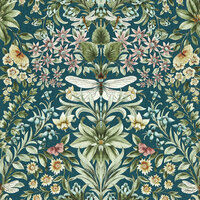 Clarke &amp; Clarke Secret Garden - Multicolours W0196/04 Behang