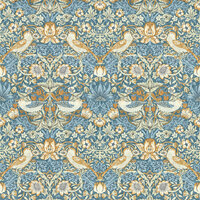 Clarke &amp; Clarke William Morris Designs - Blauw W0171/02 Behang