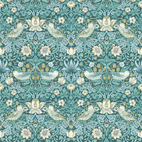 Clarke &amp; Clarke William Morris Designs - Blauw W0171/06 Behang