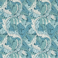 Clarke &amp; Clarke William Morris Designs - Blauw W0175/04 Behang