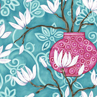 Origin Wallcoverings Mariska Meijers 346925 - Blauw / Groen / Roze Behang