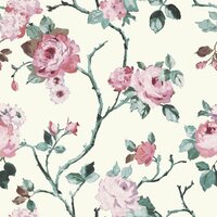 Origin Wallcoverings Wunderkammer 347433 - Wit / Roze Behang