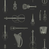 Origin Wallcoverings Wunderkammer 347450 - Zwart Behang