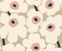 HookedOnWalls Marimekko Volume 07 (incl. Gratis Lijm*) 25901 Beige / Roze / Zwart / Cr&egrave;me