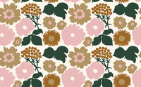 HookedOnWalls Marimekko Volume 07 (incl. Gratis Lijm*) 25930 Groen / Cr&egrave;me / Beige / Roze