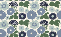HookedOnWalls Marimekko Volume 07 (incl. Gratis Lijm*) 25931 Blauw / Groen / Cr&egrave;me