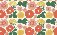HookedOnWalls Marimekko Volume 07 (incl. Gratis Lijm*) 25932 Oranje / Groen / Roze / Cr&egrave;me / Geel