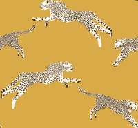 HookedOnWalls Scalamandre (incl. Gratis Lijm*) JV26020 Wit / Bruin / Geel