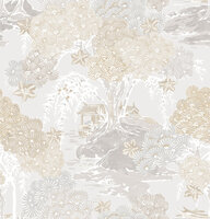 HookedOnWalls Scalamandre (incl. Gratis Lijm*) JV26031 Wit / Cr&egrave;me