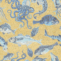 HookedOnWalls Scalamandre (incl. Gratis Lijm*) JV26051 Blauw / Geel